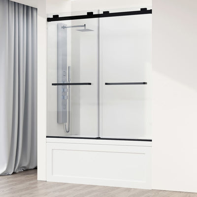 Houston 66" High x 60" Wide Sliding Frameless Tub Door with Clear Glass - image 1