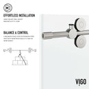 Elan 74" High x 68" Wide Sliding Frameless Shower Door with Clear Glass - image 12