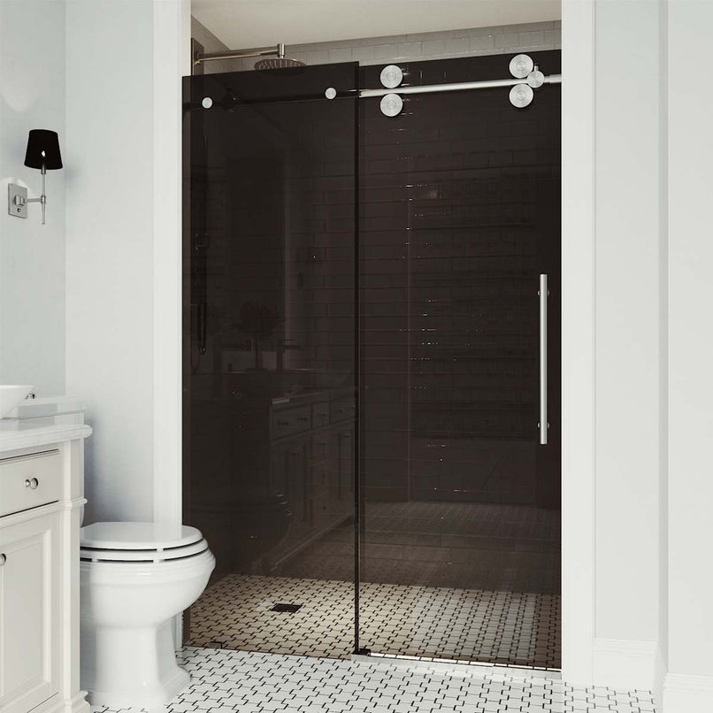 Elan 74" High x 72" Wide Sliding Frameless Shower Door with Tinted Glass - image 9