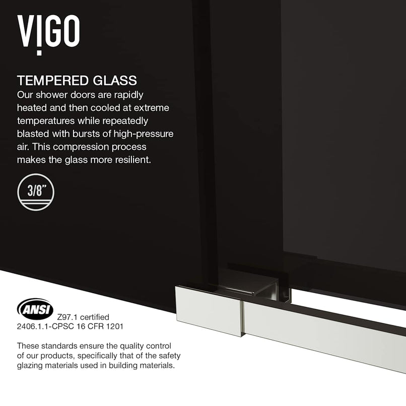 Elan 74" High x 72" Wide Sliding Frameless Shower Door with Tinted Glass - image 14