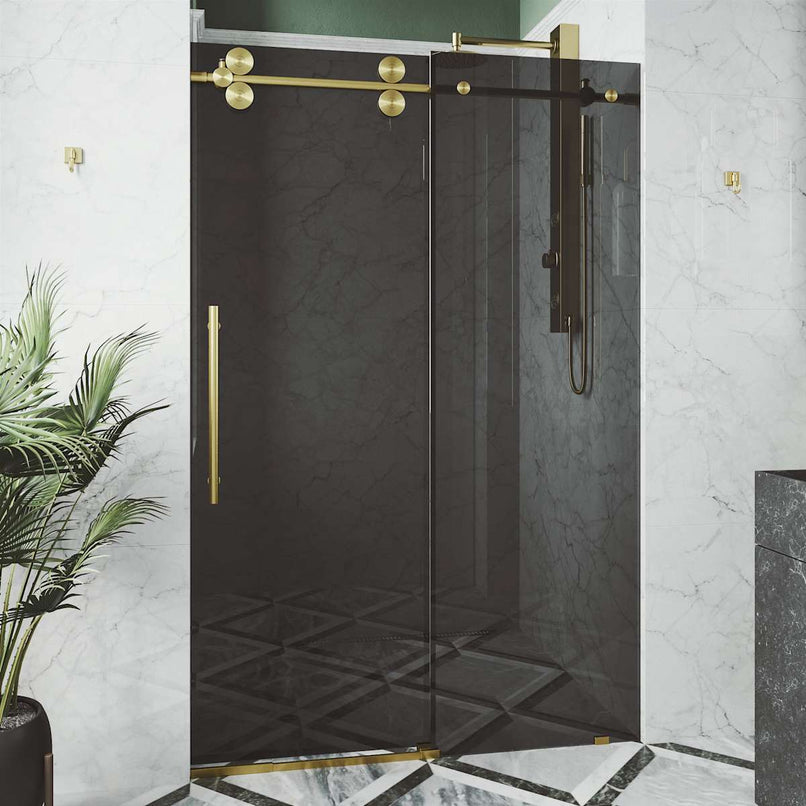Elan 74" High x 72" Wide Sliding Frameless Shower Door with Tinted Glass - image 15