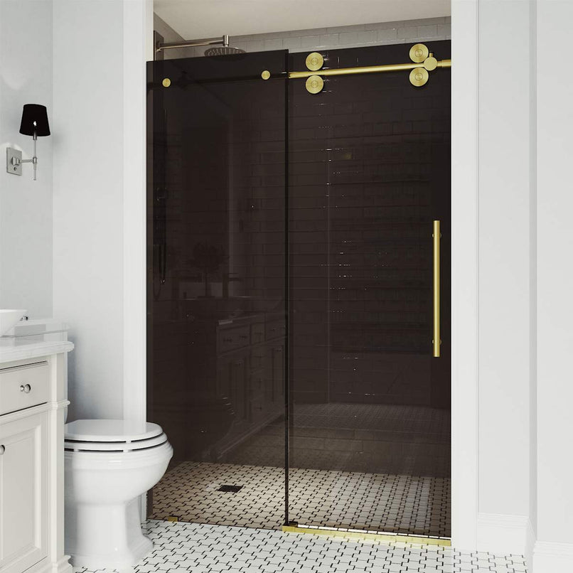 Elan 74" High x 72" Wide Sliding Frameless Shower Door with Tinted Glass - image 17