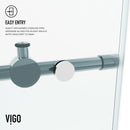 Elan 74" High x 48" Wide Sliding Frameless Shower Door with Clear Glass - image 14