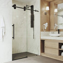 Elan 74" High x 52" Wide Sliding Frameless Shower Door with Clear Glass - image 17