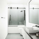 Elan 66" High x 60" Wide Sliding Frameless Tub Door with Clear Glass - image 7