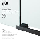 Elan 66" High x 60" Wide Sliding Frameless Tub Door with Clear Glass - image 9