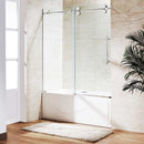 Elan 66" High x 60" Wide Sliding Frameless Tub Door with Clear Glass - image 16
