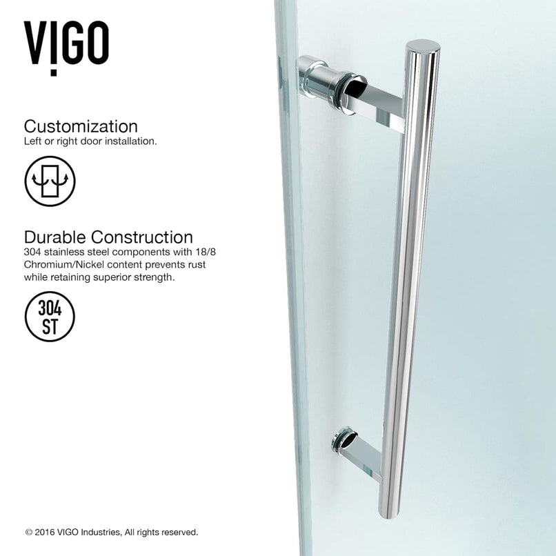 Elan 66" High x 60" Wide Sliding Frameless Tub Door with Clear Glass - image 17