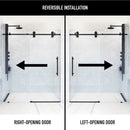 Elan 74" High x 64" Wide Sliding Frameless Shower Door with Clear Glass - image 4