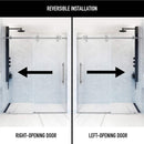Elan 74" High x 72" Wide Sliding Frameless Shower Door with Clear Glass - image 4