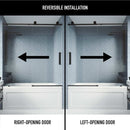 Elan 66" High x 60" Wide Sliding Frameless Tub Door with Clear Glass - image 4