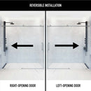 Elan 76" High x 72" Wide Sliding Frameless Shower Door with Clear Glass - image 4