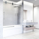 Elan 66" High x 60" Wide Sliding Frameless Tub Door with Patterned Glass - image 16