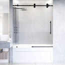 Elan 66" High x 60" Wide Sliding Frameless Tub Door with Patterned Glass - image 2