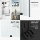 Elan 66" High x 60" Wide Sliding Frameless Tub Door with Patterned Glass - image 5