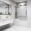 Elan 66" High x 60" Wide Sliding Frameless Tub Door with Patterned Glass - image 6