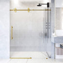 Elan 74" High x 60" Wide Sliding Frameless Shower Door with Patterned Glass - image 2