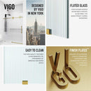 Elan 74" High x 60" Wide Sliding Frameless Shower Door with Patterned Glass - image 5