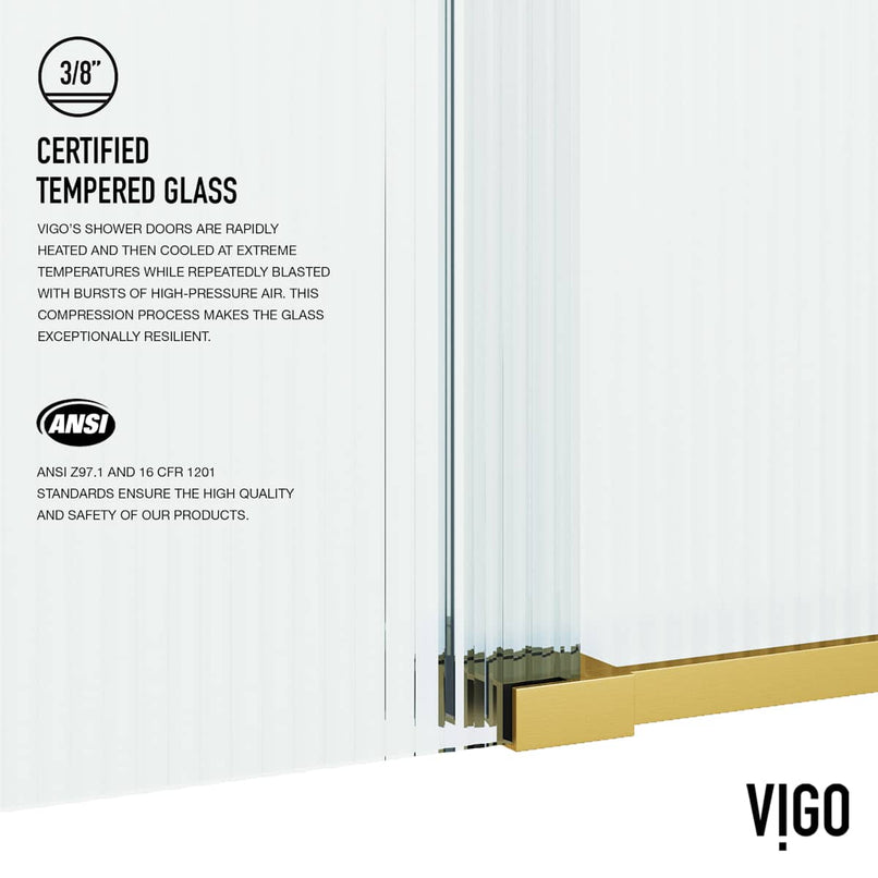 Elan 74" High x 60" Wide Sliding Frameless Shower Door with Patterned Glass - image 9