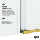 Elan 74" High x 60" Wide Sliding Frameless Shower Door with Patterned Glass - image 9