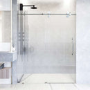 Elan 74" High x 60" Wide Sliding Frameless Shower Door with Patterned Glass - image 15