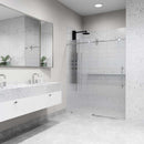 Elan 74" High x 60" Wide Sliding Frameless Shower Door with Patterned Glass - image 17