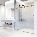 Elan 74" High x 60" Wide Sliding Frameless Shower Door with Patterned Glass - image 4