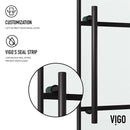 Elan 68" to 72" W x 74" H Sliding Frameless Shower Door with 3/8" Clear Grid Glass - image 8