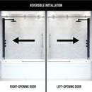 Elan 66" High x 60" Wide Sliding Frameless Tub Door with Clear Glass - image 4