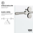 Elan 74" High x 60" Wide Sliding Frameless Shower Door with Clear Glass - image 13