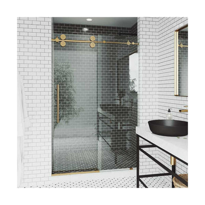Elan 74" High x 60" Wide Sliding Frameless Shower Door with Clear Glass - image 1