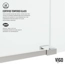 Elan 74" High x 60" Wide Sliding Frameless Shower Door with Frosted Glass - image 9