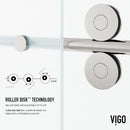 Elan 74" High x 60" Wide Sliding Frameless Shower Door with Frosted Glass - image 11