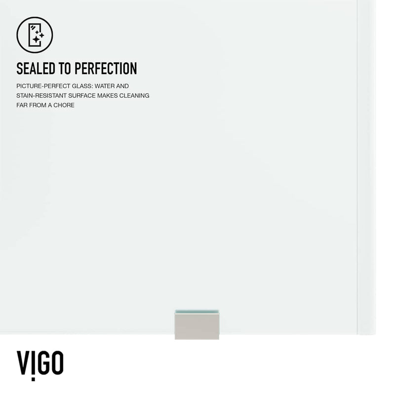 Elan 74" High x 60" Wide Sliding Frameless Shower Door with Frosted Glass - image 12