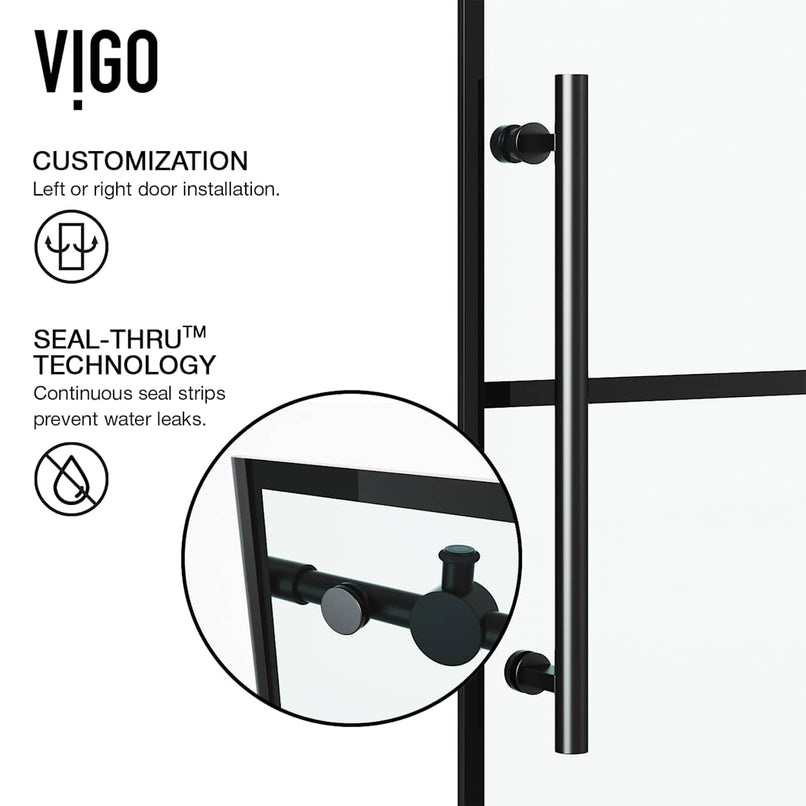 Elan 66" High x 60" Wide Sliding Frameless Tub Door with Clear Glass - image 9