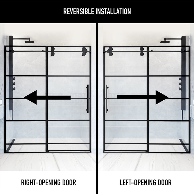 Elan 74" High x 60" Wide Sliding Frameless Shower Door with Clear Glass - image 4