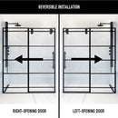 Elan 74" High x 64" Wide Sliding Frameless Shower Door with Clear Glass - image 4