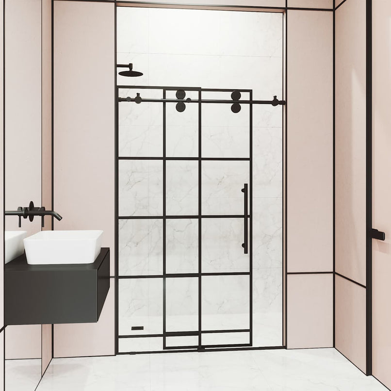 Elan 74" High x 64" Wide Sliding Frameless Shower Door with Clear Glass - image 8