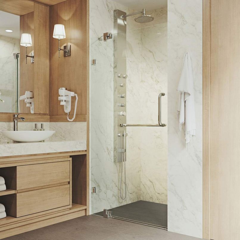 Pirouette 72" High x 36" Wide Pivot Frameless Shower Door with Clear Glass - image 2