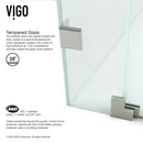 Pirouette 72" High x 36" Wide Pivot Frameless Shower Door with Clear Glass - image 9