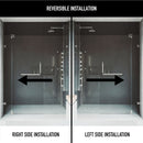 Piroutte 72" High x 48" Wide Pivot Frameless Shower Door with Clear Glass - image 4