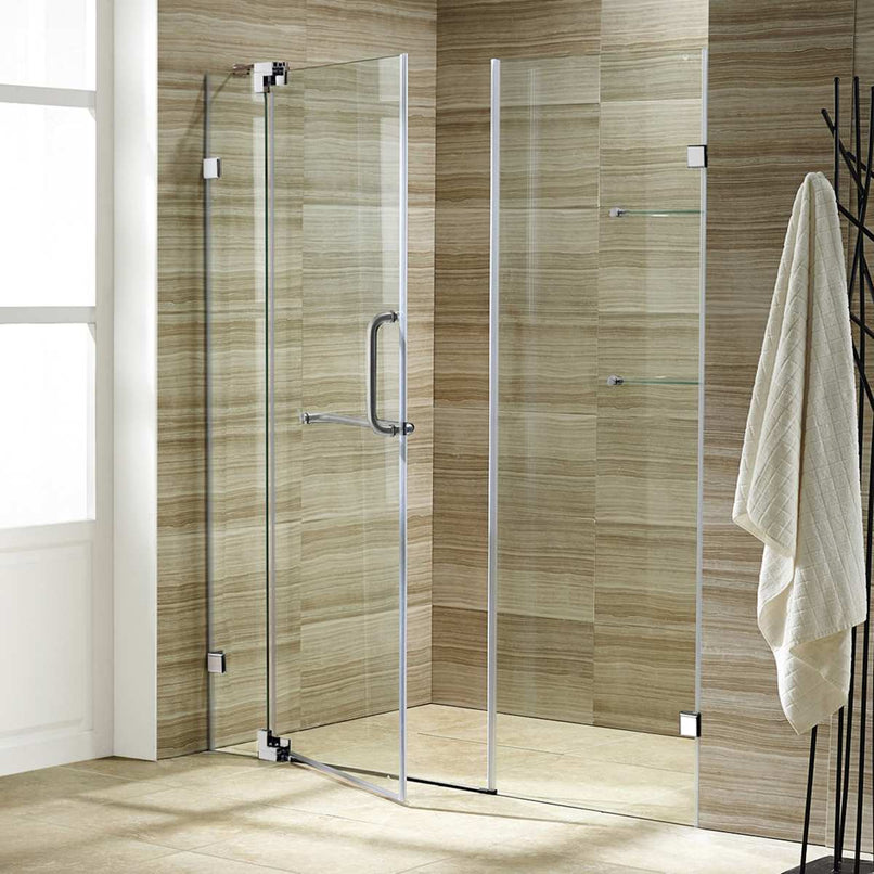 Piroutte 72" High x 60" Wide Pivot Frameless Shower Door with Clear Glass - image 8