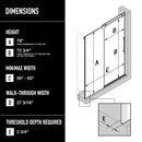 Luca 79" High x 60" Wide Sliding Frameless Shower Door with Clear Glass - image 4