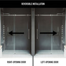 Luca 79" High x 60" Wide Sliding Frameless Shower Door with Clear Glass - image 5