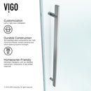 Luca 79" High x 60" Wide Sliding Frameless Shower Door with Clear Glass - image 10