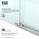 Luca 79" High x 60" Wide Sliding Frameless Shower Door with Clear Glass - image 11