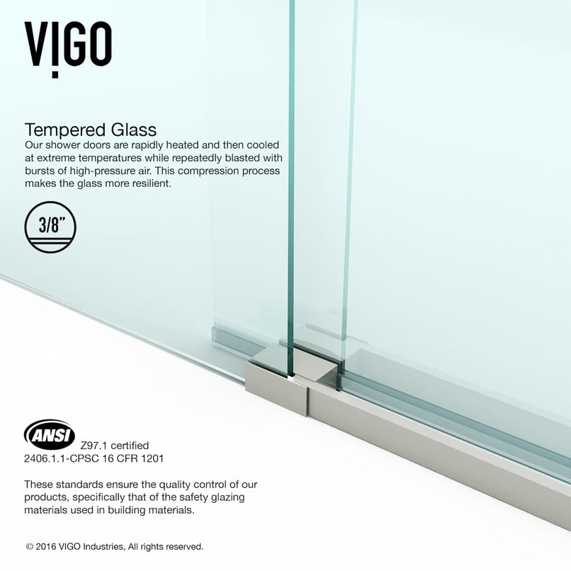 Luca 79" High x 60" Wide Sliding Frameless Shower Door with Clear Glass - image 11