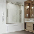 Luca 58" High x 60" Wide Sliding Frameless Tub Door with Clear Glass - image 5