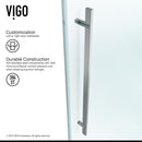 Luca 58" High x 60" Wide Sliding Frameless Tub Door with Clear Glass - image 8