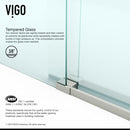 Luca 58" High x 60" Wide Sliding Frameless Tub Door with Clear Glass - image 9